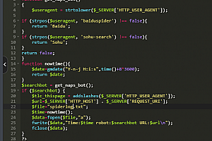 PHP记录spider蜘蛛访问